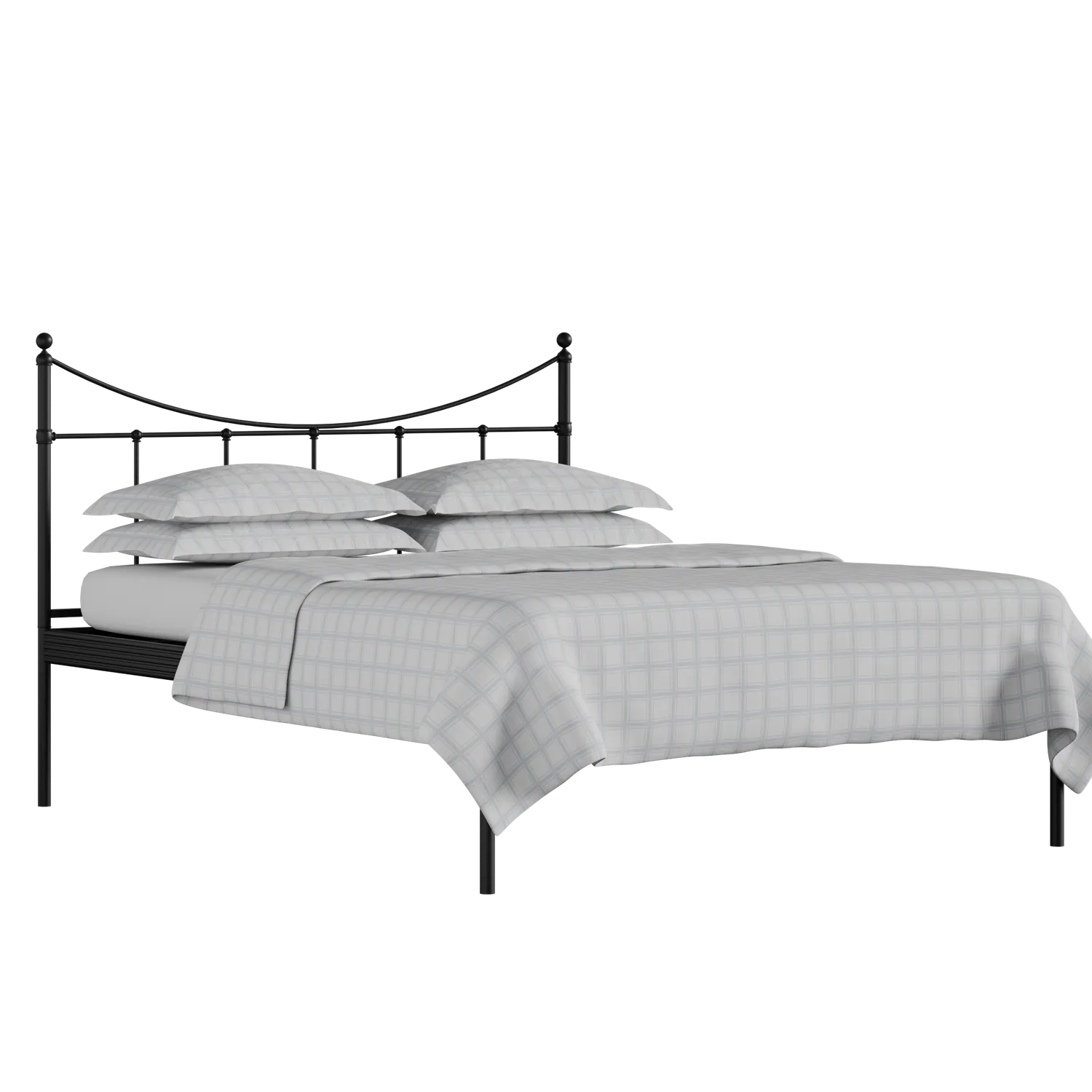 Camden iron/metal bed in black with Juno mattress