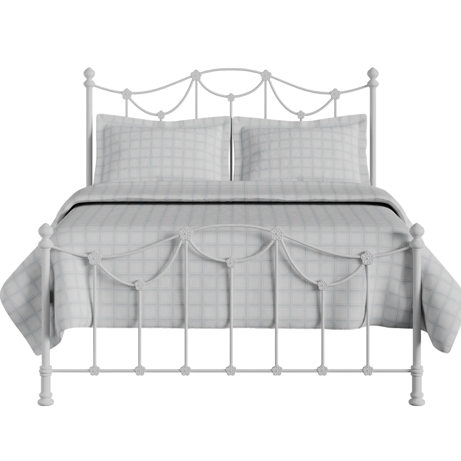 Carie Low Footend iron/metal bed in white