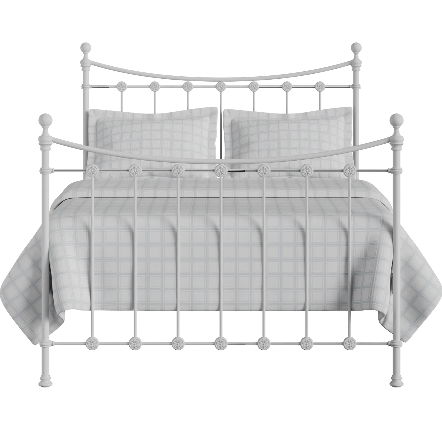 Carrick Solo cama de metal en blanco