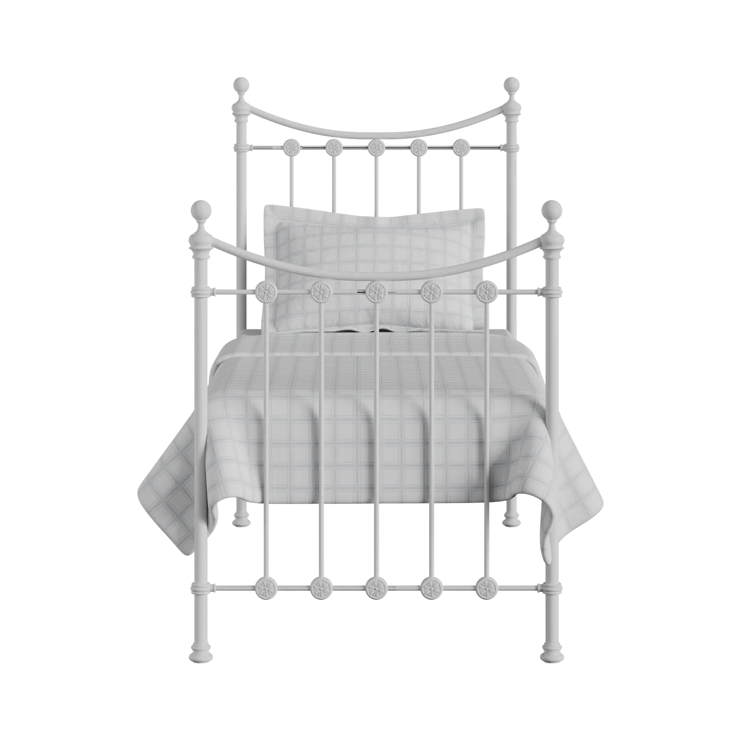 Carrick Solo lit simple en métal blanc