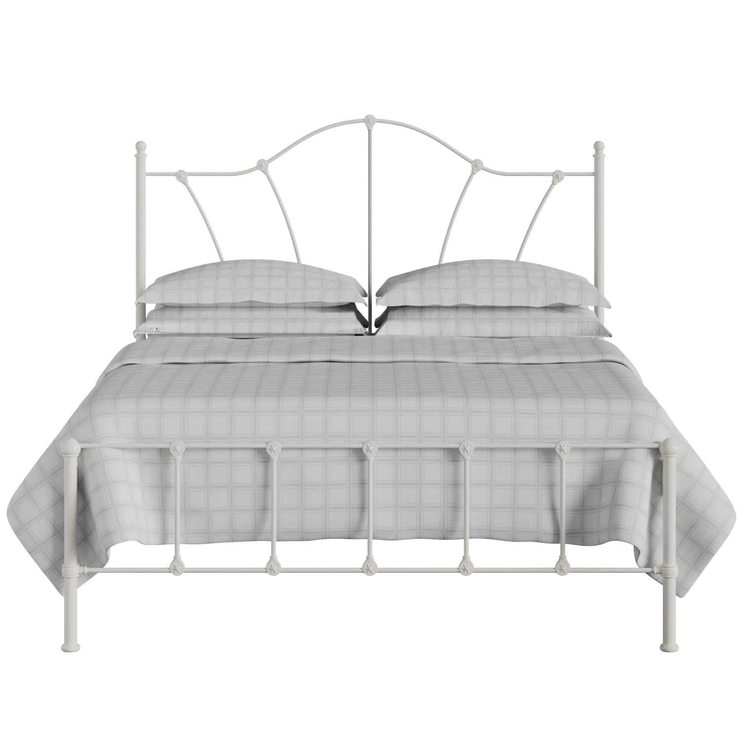 Claudia iron/metal bed in ivory
