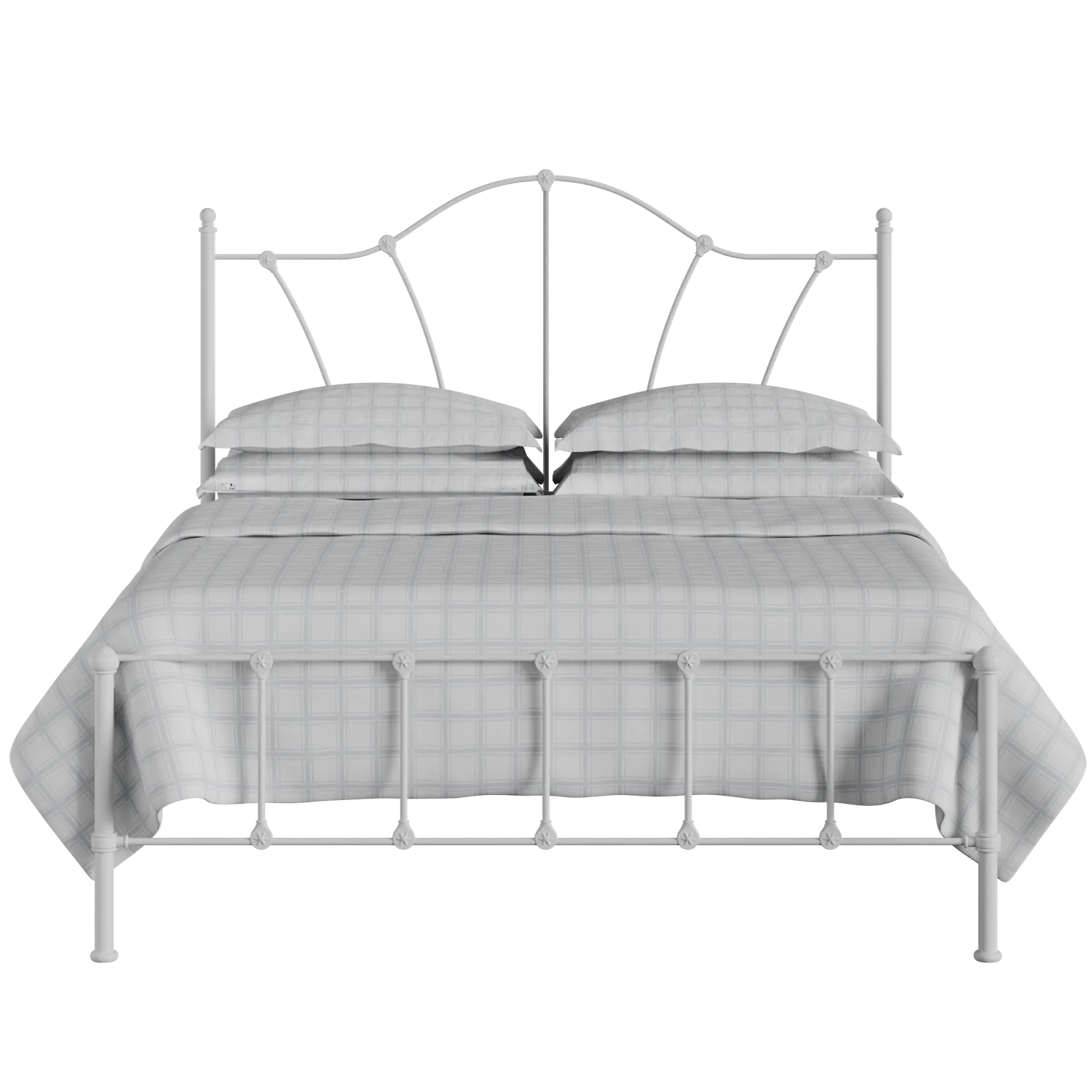 Claudia iron/metal bed in white