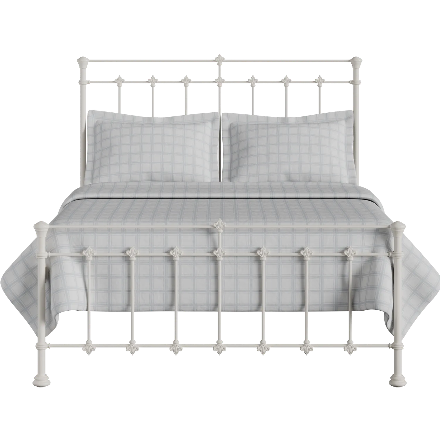 Edwardian iron/metal bed in ivory