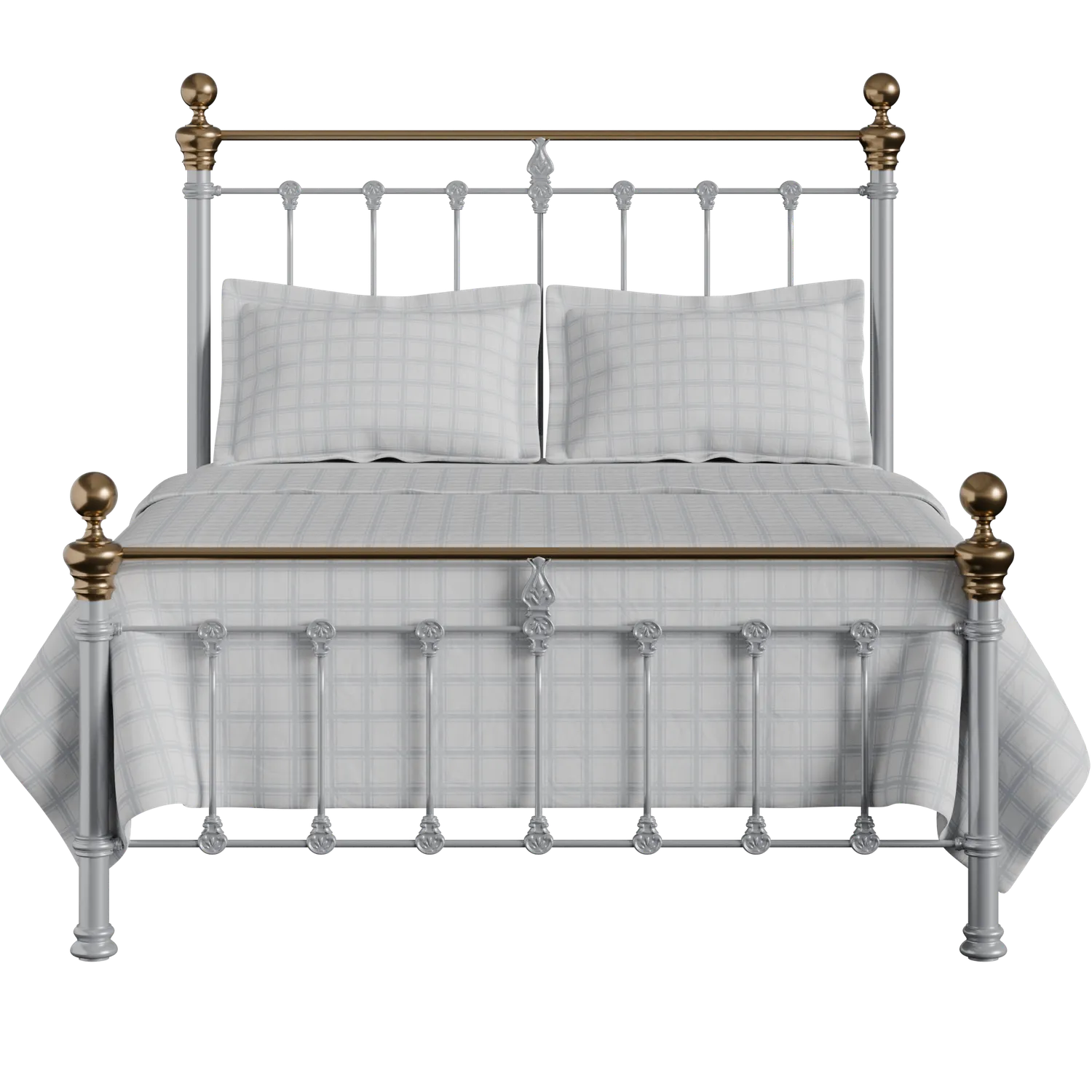 Hamilton Low Footend iron/metal bed in silver