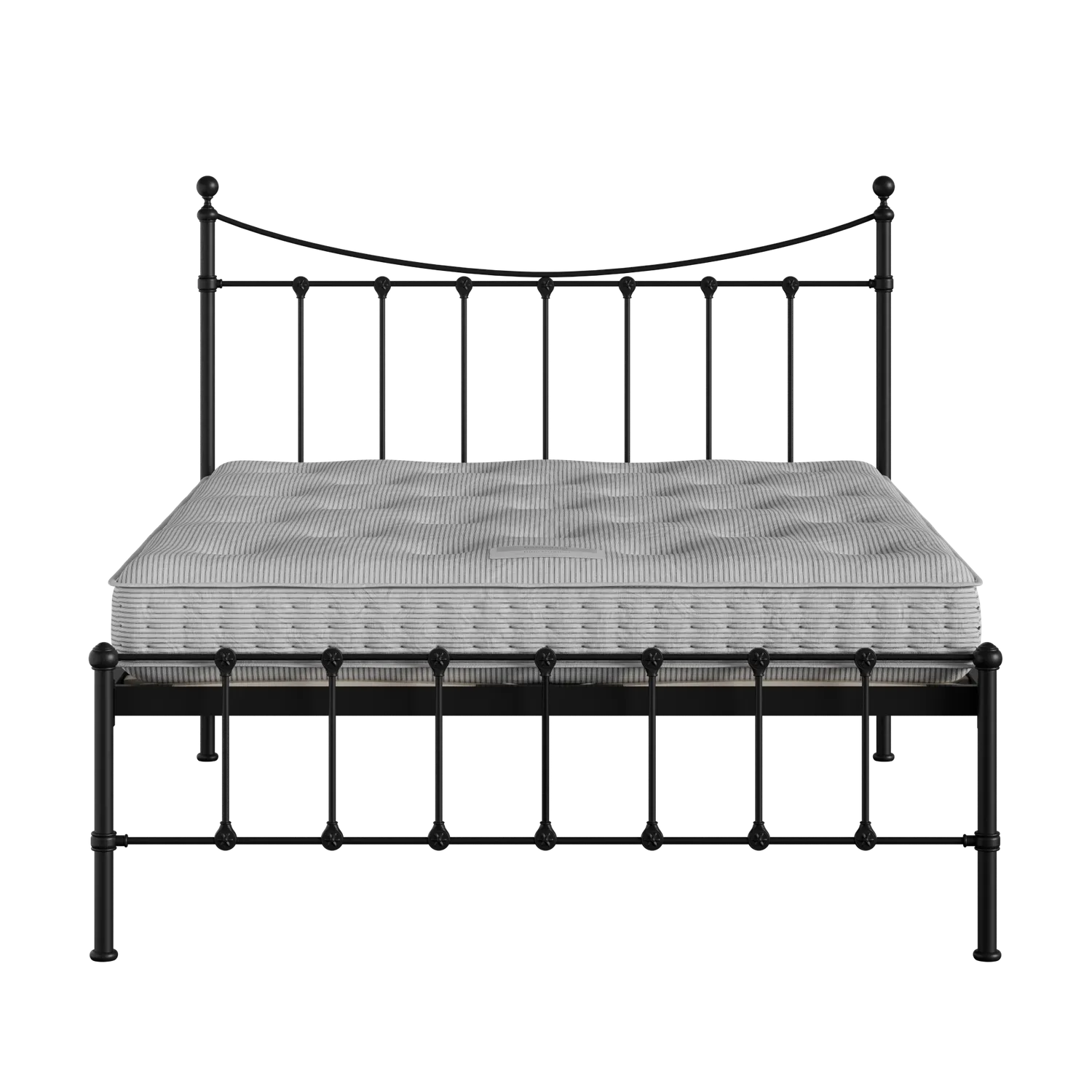 Olivia cama de metal en negro con colchón