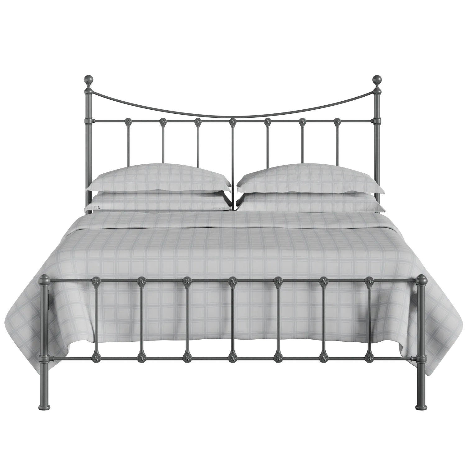 Olivia iron/metal bed in pewter