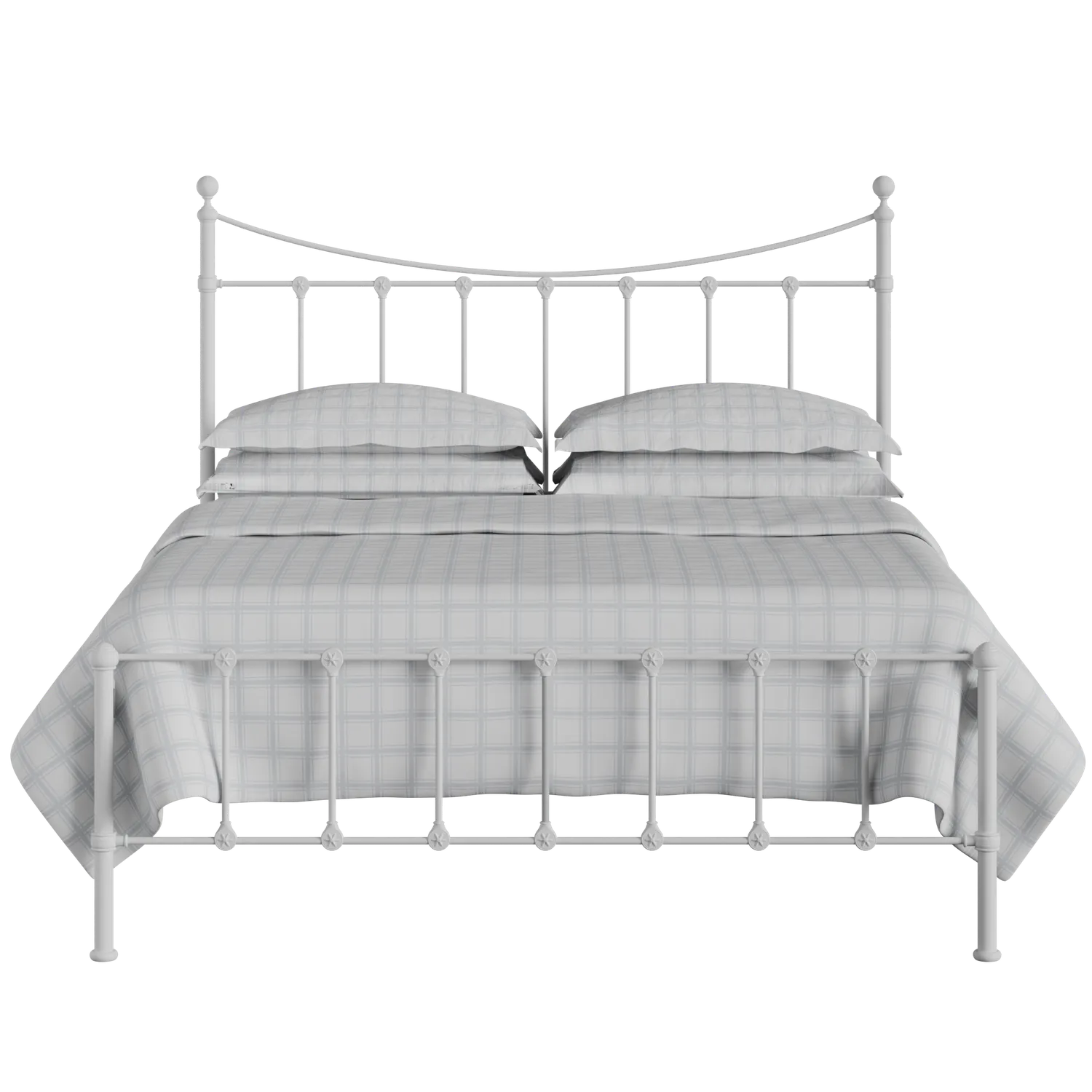 Olivia iron/metal bed in white