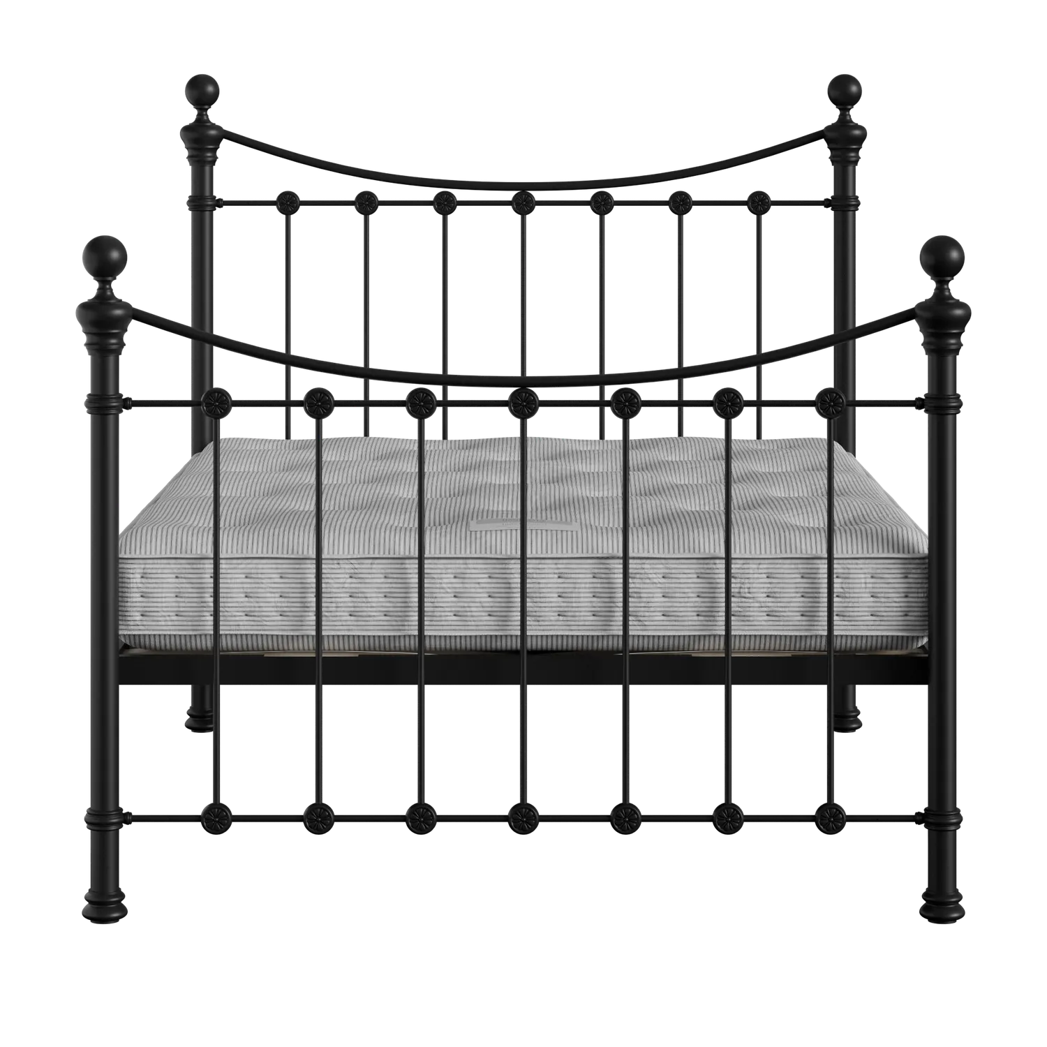 Selkirk Solo cama de metal en negro con colchón