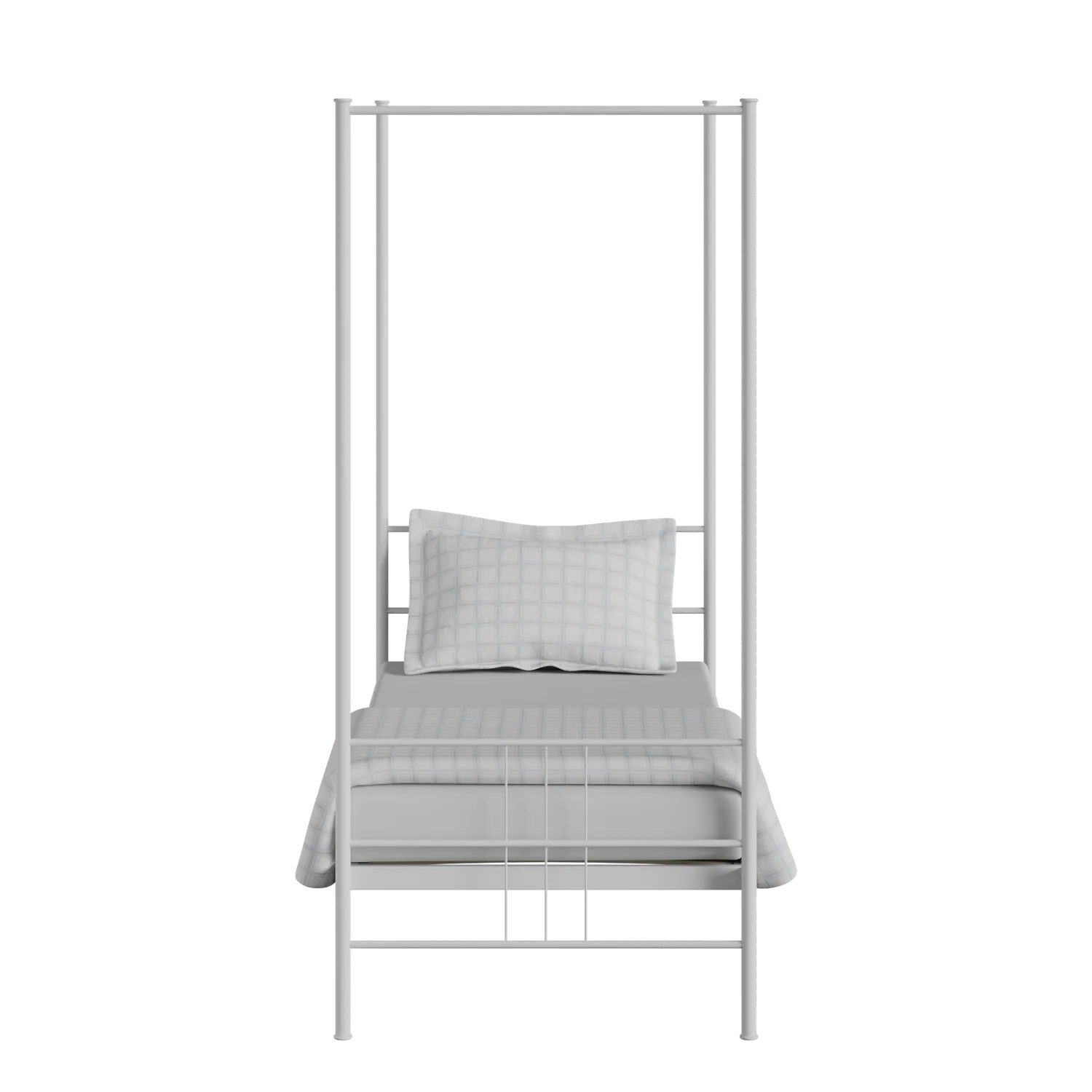 Toulon iron/metal single bed in white