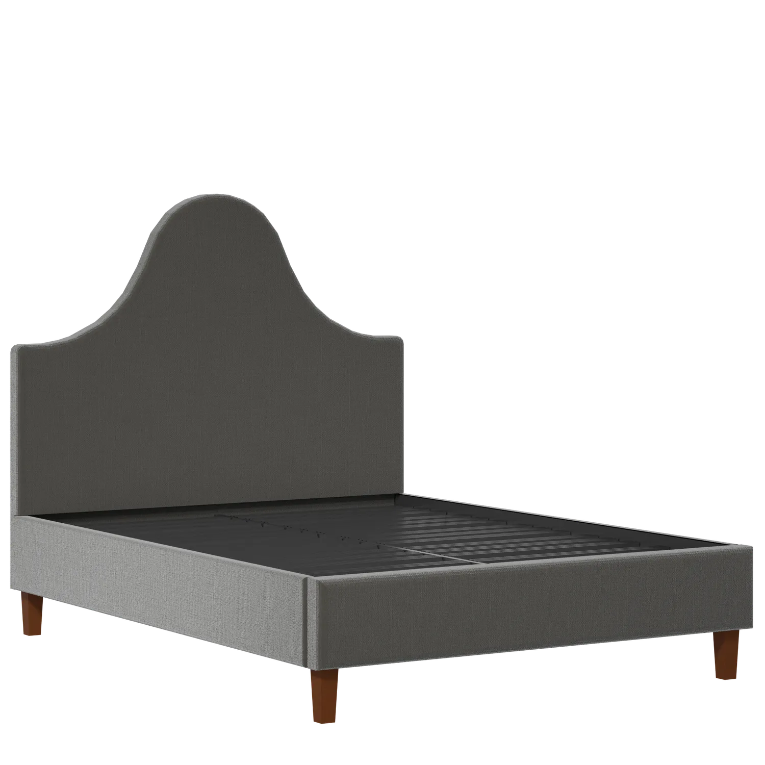 Beverley upholstered bed in iron fabric