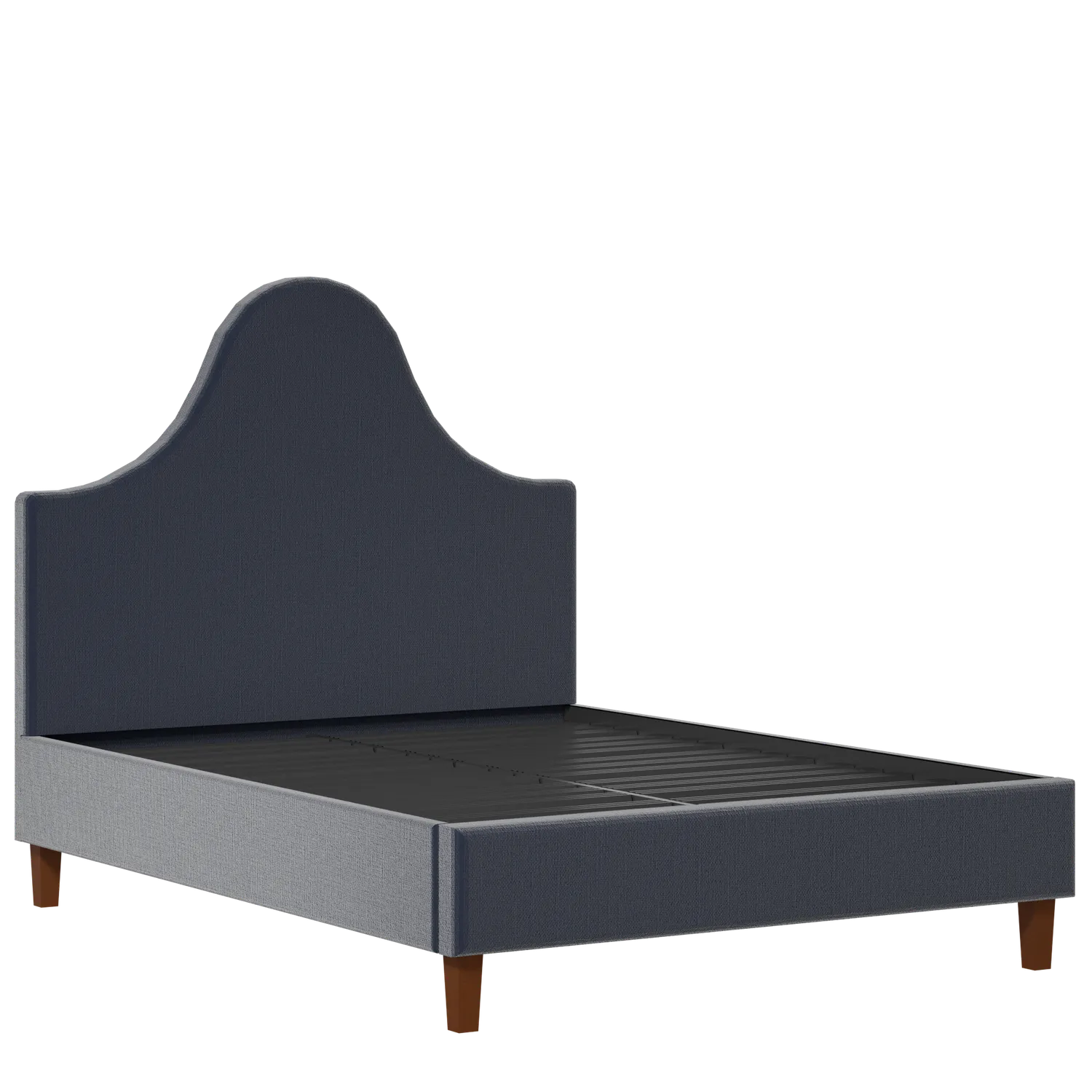 Beverley upholstered bed in oxford blue fabric