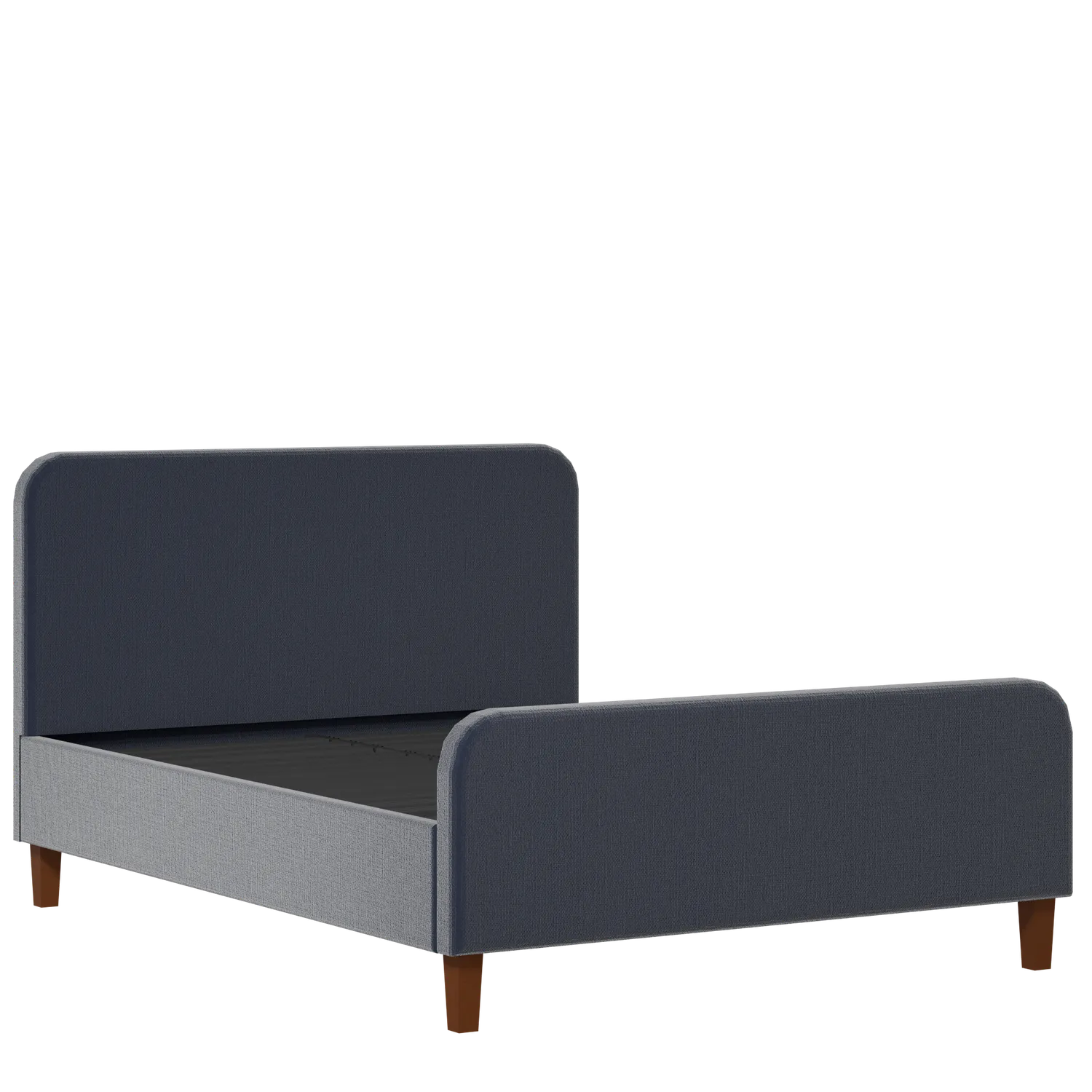 Broughton upholstered bed in oxford blue fabric
