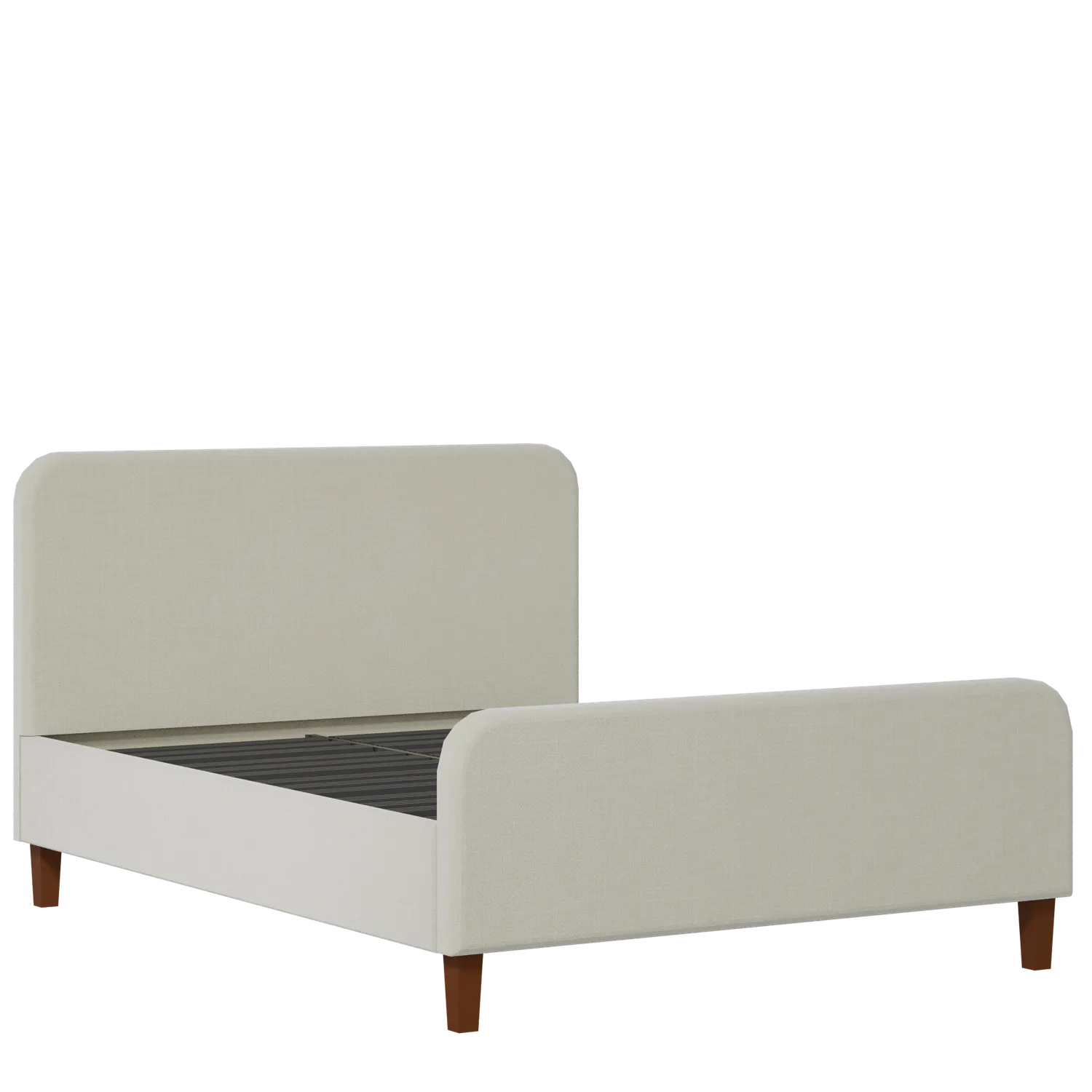 Broughton upholstered bed in oatmeal fabric