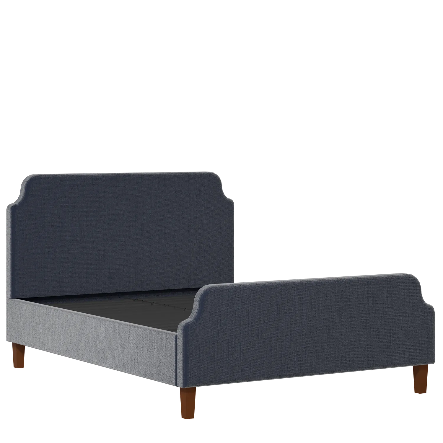 Charing upholstered bed in oxford blue fabric
