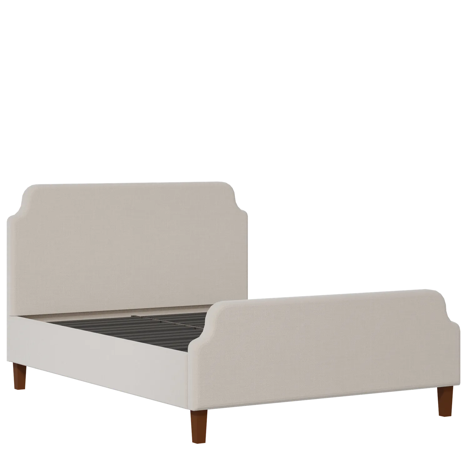 Charing upholstered bed in silver fabric