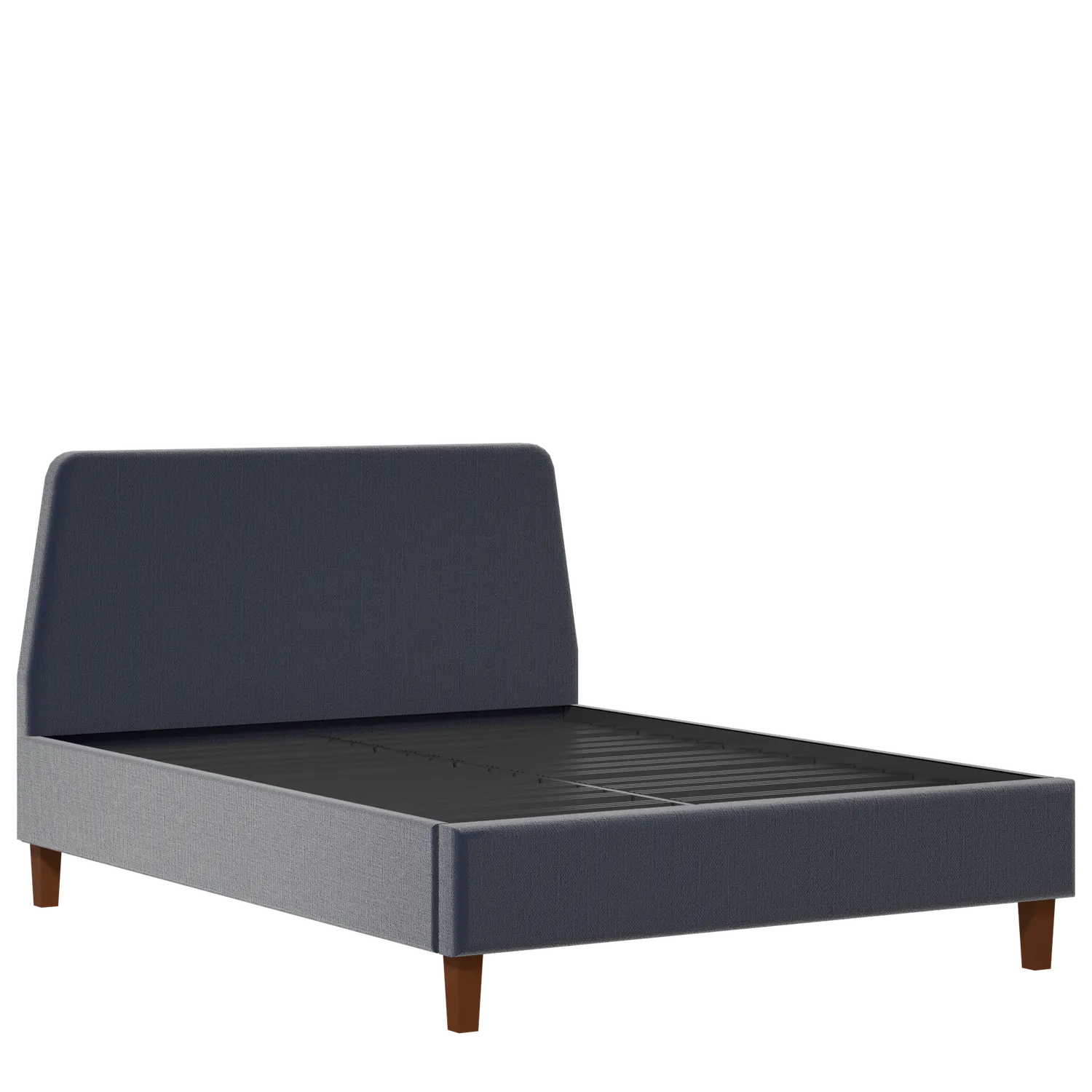 Hanwell Slim upholstered bed in oxford blue fabric