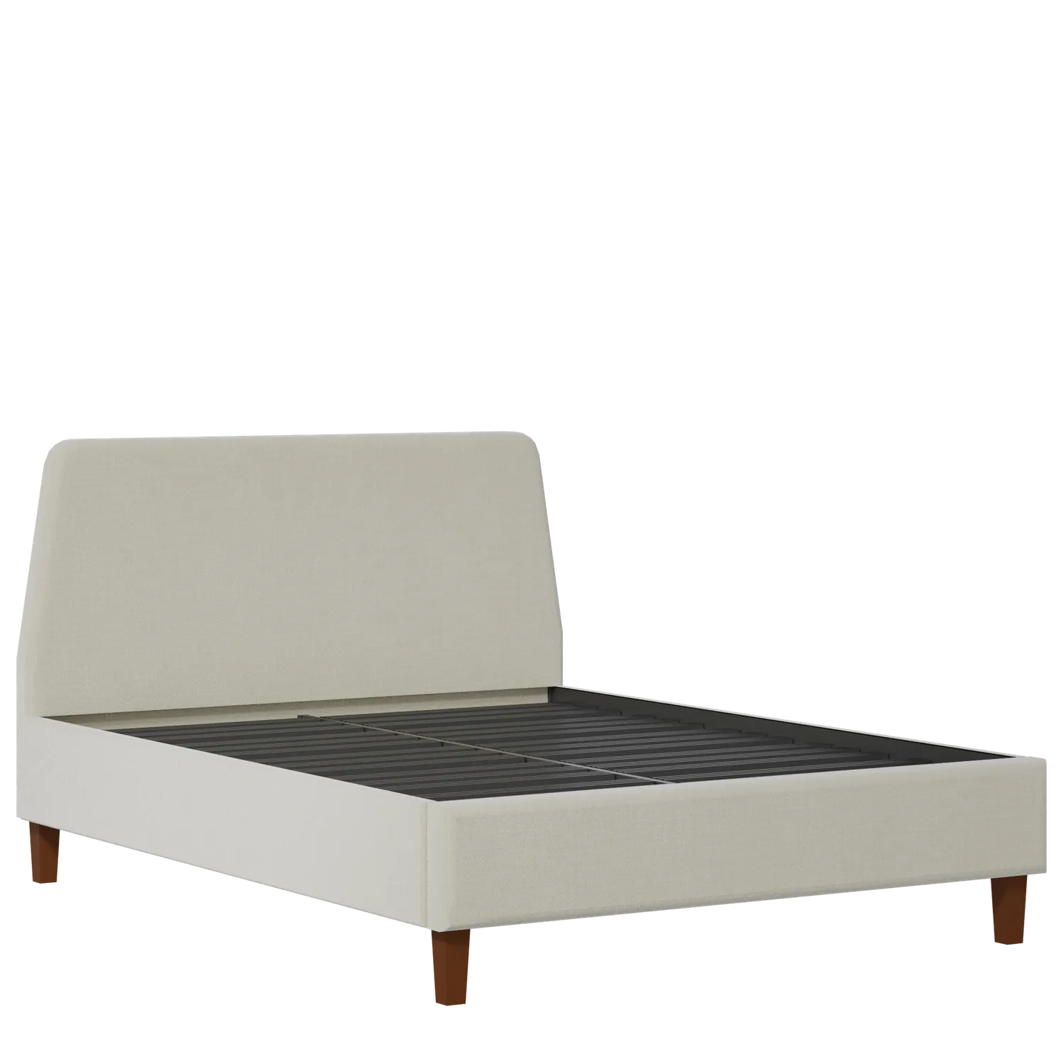 Hanwell Slim upholstered bed in oatmeal fabric