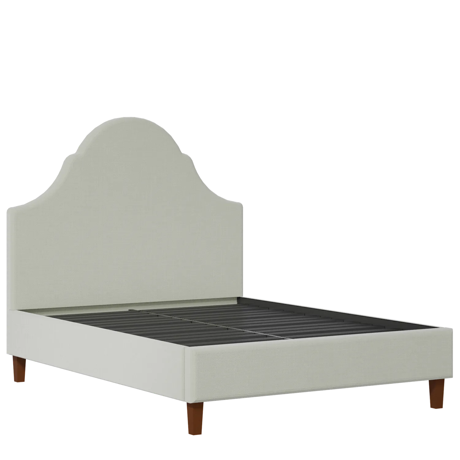 Irvine upholstered bed in mineral fabric