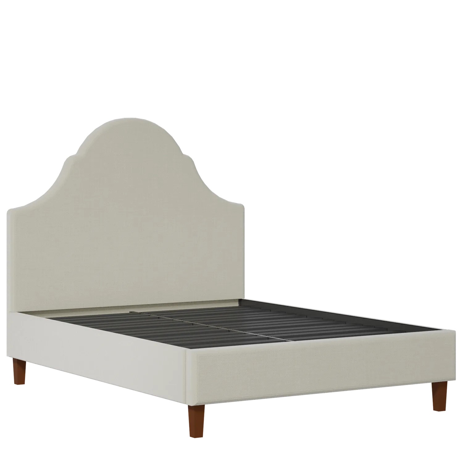 Irvine upholstered bed in oatmeal fabric