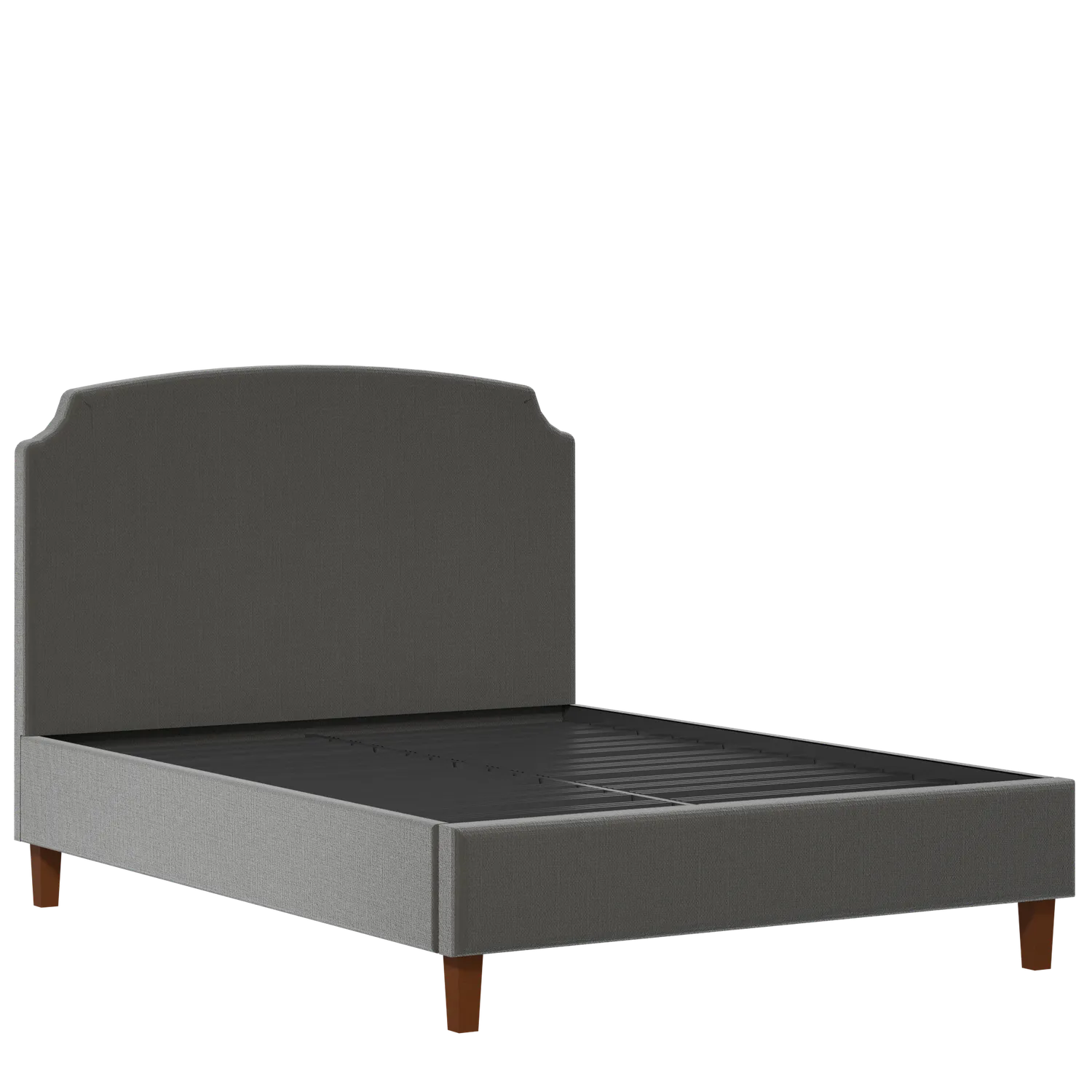 Poole Slim upholstered bed in iron fabric