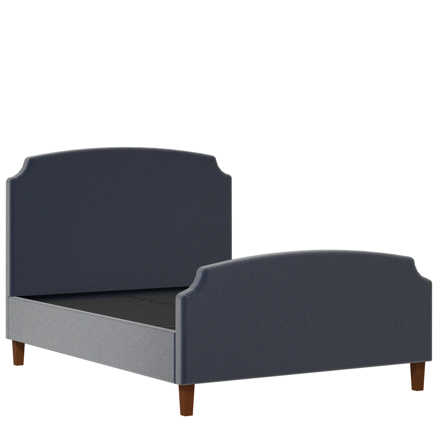 Poole upholstered bed in oxford blue fabric