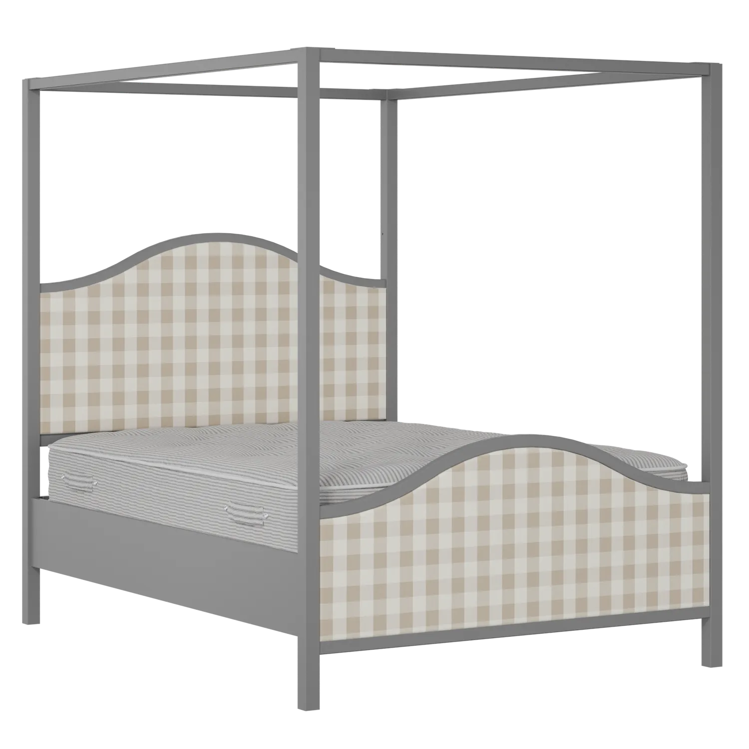 Coleridge Upholstered wood upholstered bed in grey with Romo Kemble Putty fabric