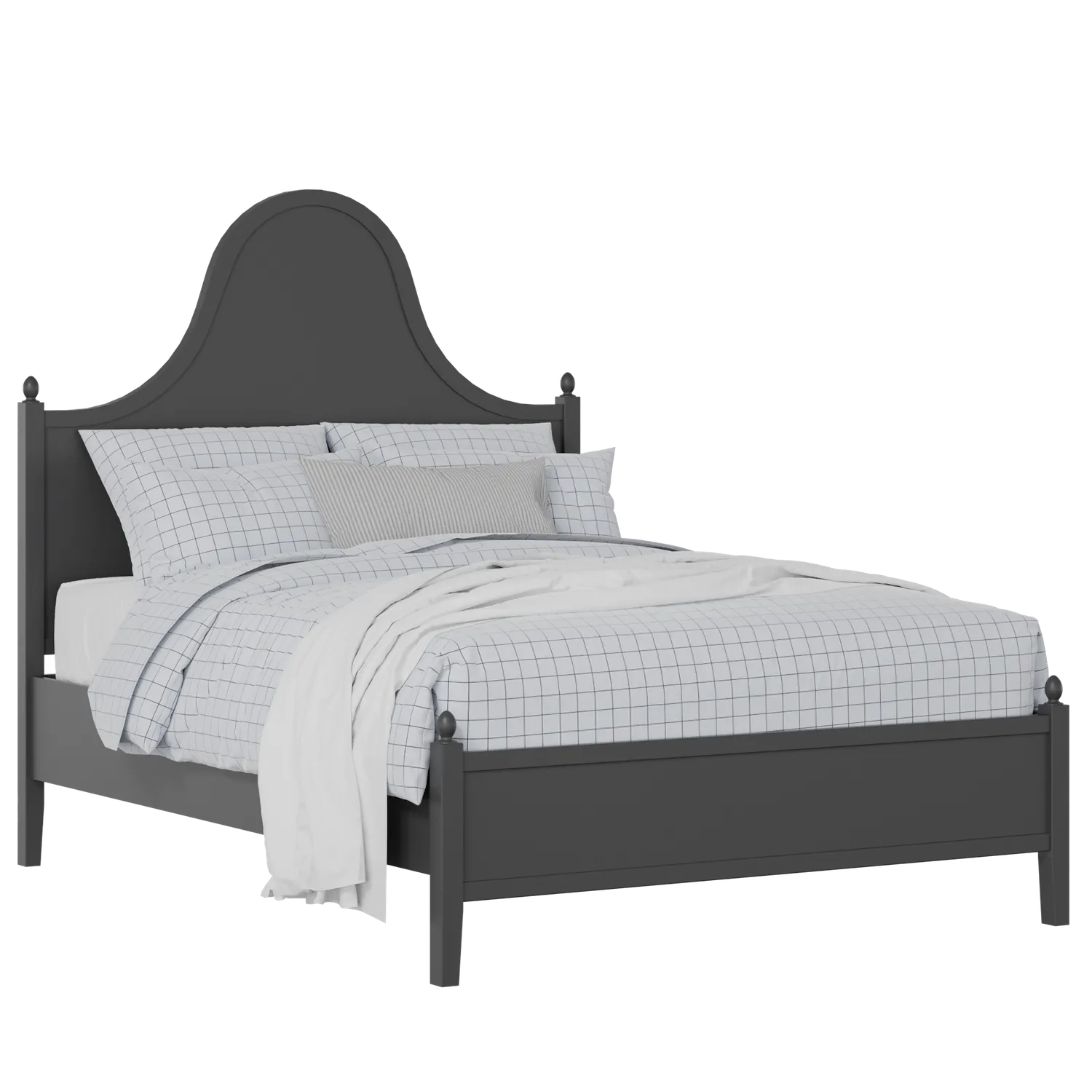 Bryce painted wood bed in black with Juno mattress