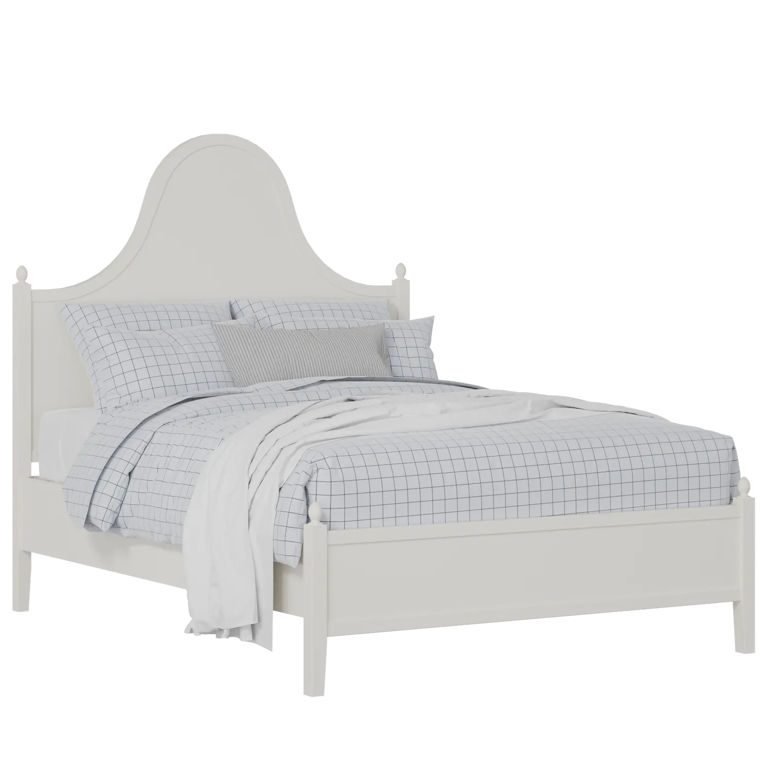 Bryce painted wood bed in white with Juno mattress