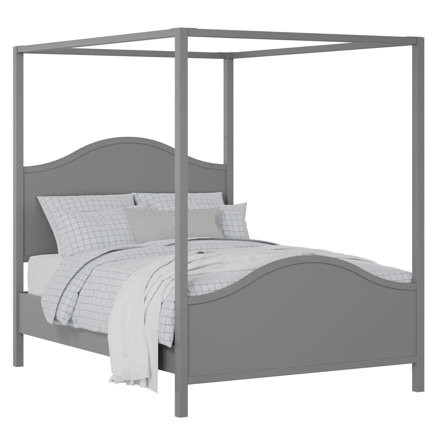 Coleridge painted wood bed in grey with Juno mattress