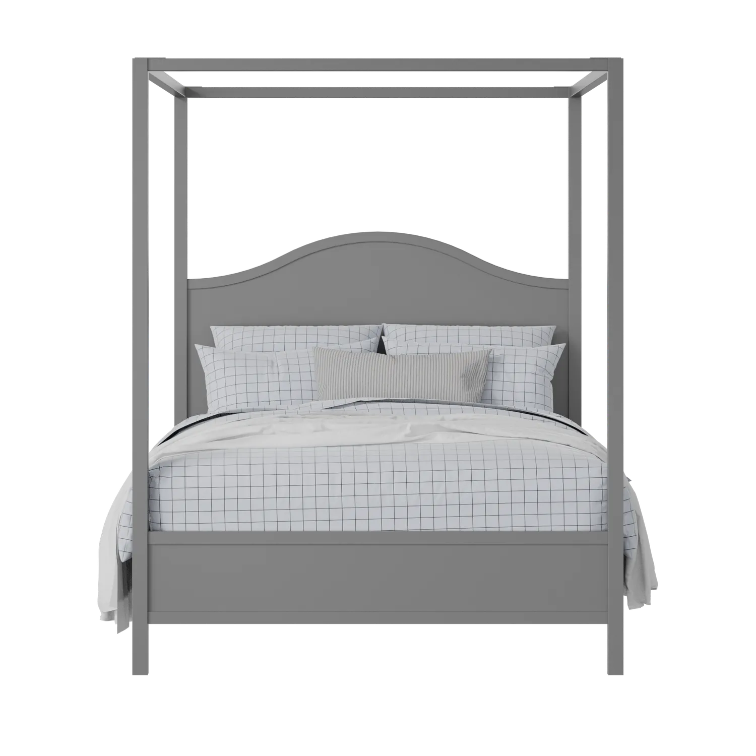 Coleridge Slim painted wood bed in grey with Juno mattress