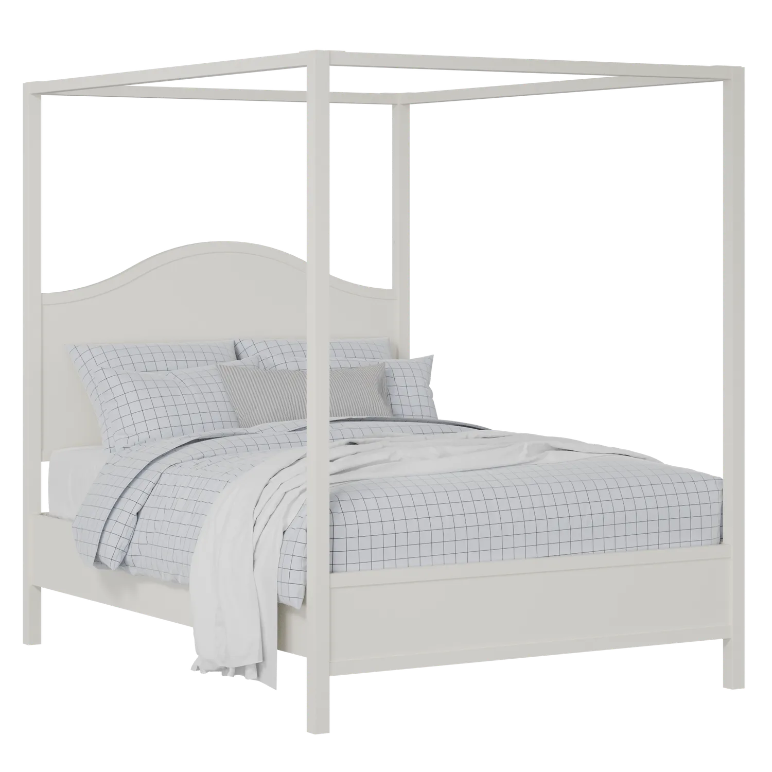 Coleridge Slim painted wood bed in white with Juno mattress