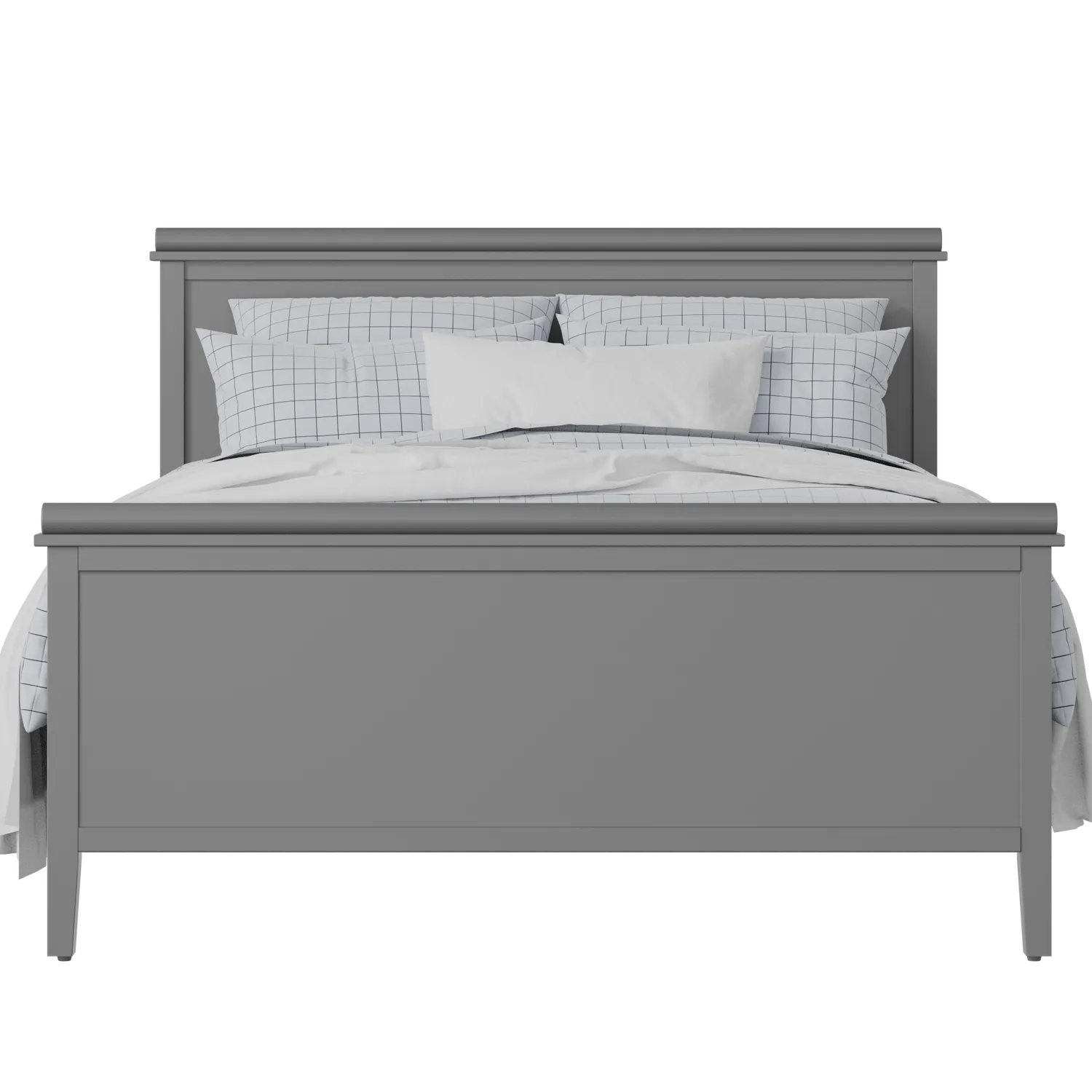 Nocturne Painted painted wood bed in grey with Juno mattress