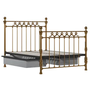 Braemore brass bed with drawers - Thumbnail