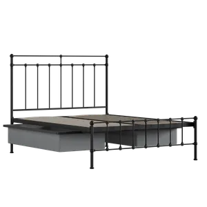 Ashley cama de metal en negro con cajones - Thumbnail