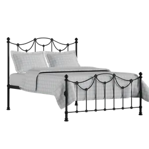Carie Low Footend cama de metal en negro con colchón - Thumbnail