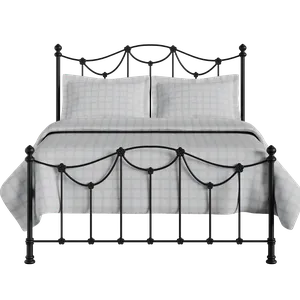Carie Low Footend iron/metal bed in black - Thumbnail