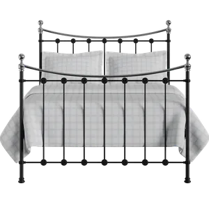 Carrick Chromo cama de metal en negro - Thumbnail