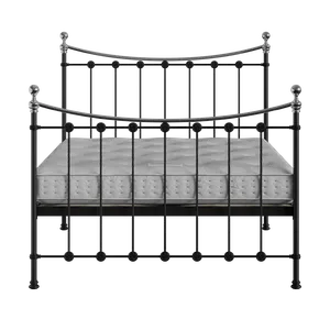 Carrick Chromo cama de metal en negro con colchón - Thumbnail
