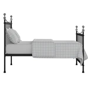Carrick Chromo cama de metal en negro con colchón - Thumbnail