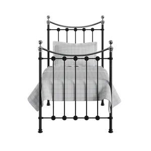 Carrick Chromo cama individual de metal en negro - Thumbnail
