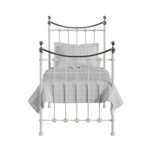 Carrick Chromo cama individual de metal en crema - Thumbnail
