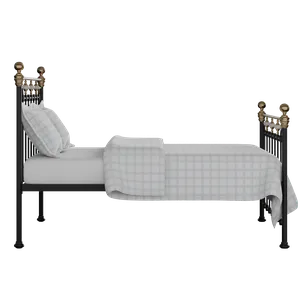 Glenholm cama de metal en negro con colchón - Thumbnail