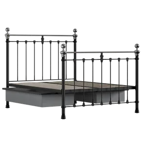 Hamilton Chromo cama de metal en negro con cajones - Thumbnail
