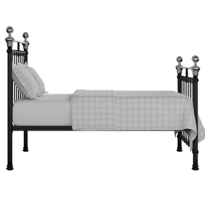 Hamilton Chromo cama de metal en negro con colchón - Thumbnail