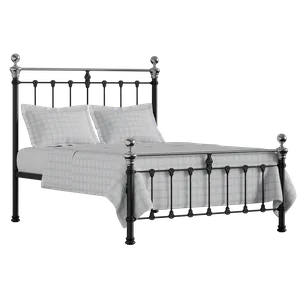 Hamilton Chromo Low Footend cama de metal en negro con colchón - Thumbnail