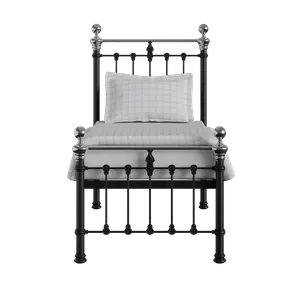 Hamilton Chromo Low Footend cama individual de metal en negro - Thumbnail