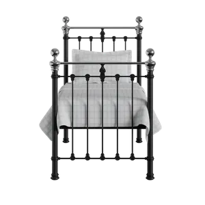 Hamilton Chromo cama individual de metal en negro - Thumbnail