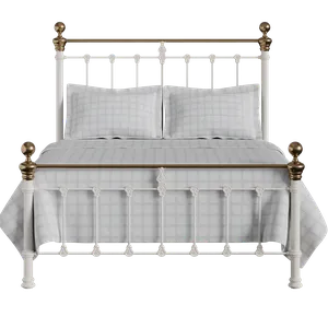 Hamilton Low Footend iron/metal bed in ivory - Thumbnail