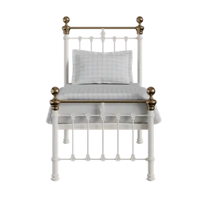 Hamilton Low Footend iron/metal single bed in ivory - Thumbnail
