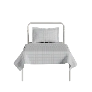 Hampton cama individual de metal en crema - Thumbnail